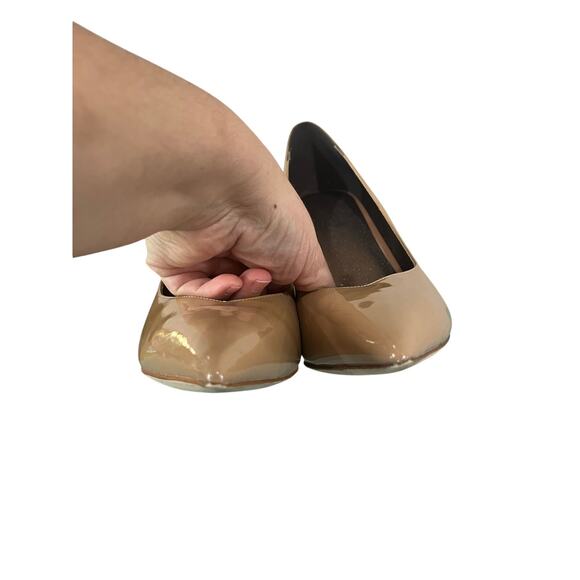 Jeffrey Campbell Lure Nude Patent Leather Pumps Size 9 Heel 4.25" - Picture 5 of 9